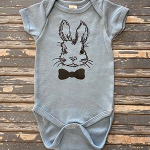 Easter Bunny with Bow Tie Onesie